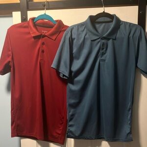 Real Essentials Red and Blue Polo Shirts
